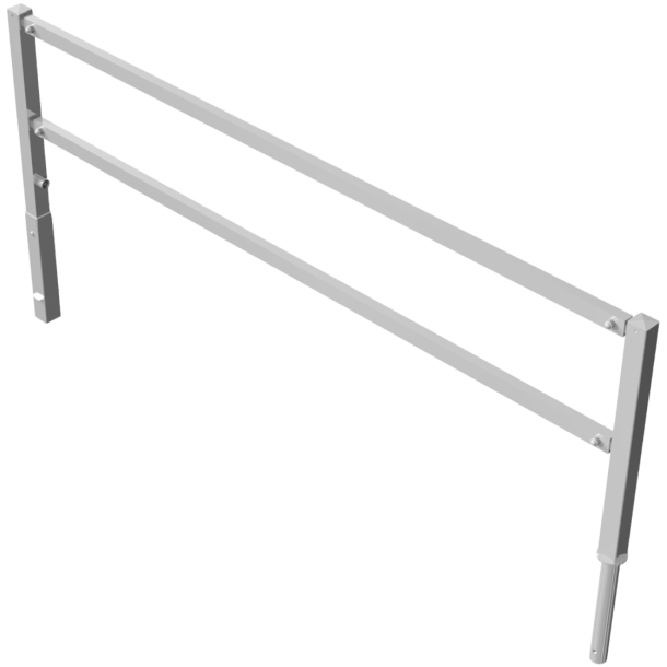 Access barriers | with triangular lock | swing-back | with top and quarter-bent bar | hot-dip galvanized | total width: 3000 mm